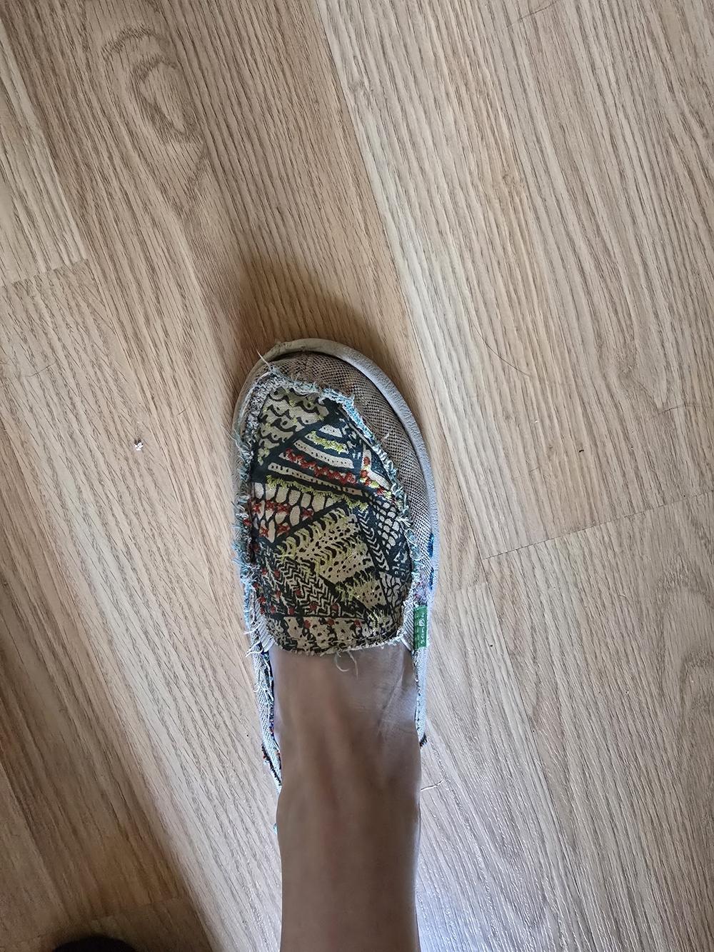 Colorful Patterned Slip-On Shoe - Multicolor Canvas